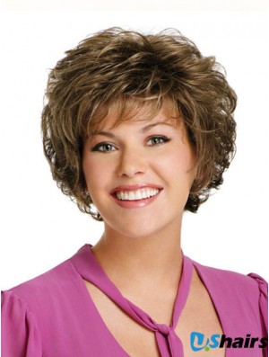 Curly Brown Discount Short Classic Wigs