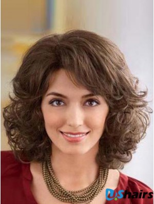 Wavy Brown Top Shoulder Length Classic Wigs