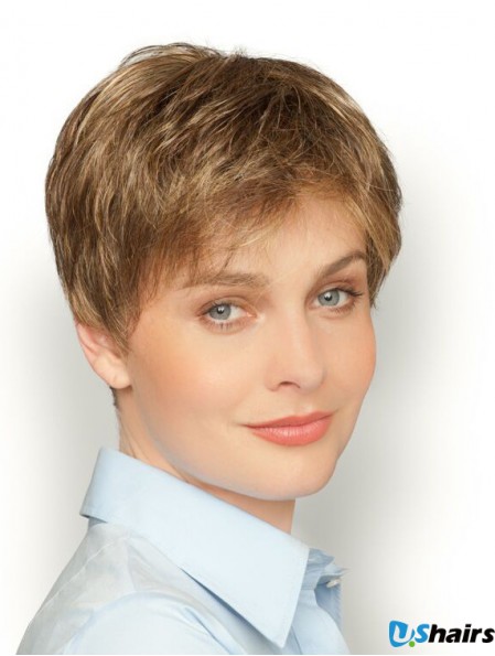 Best 6 inch Straight Blonde Boycuts Short Wigs