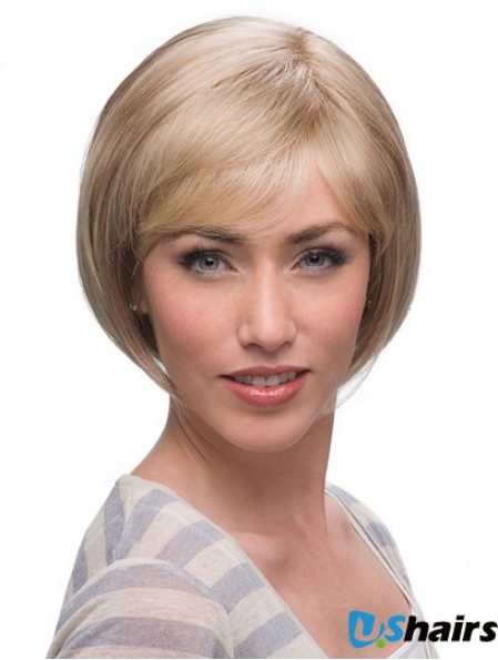 Chin Length Blonde Top 10 inch Straight Bob Wigs