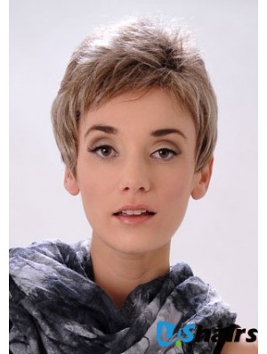 Cropped Boycuts Straight Blonde Gorgeous Synthetic Wigs