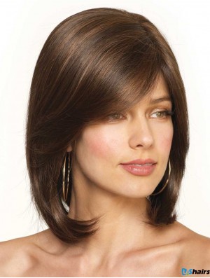 Shoulder Straight Auburn Synthetic Wigs UK