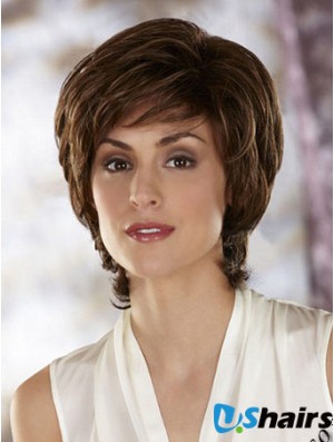 Wavy Brown High Quality Chin Length Classic Wigs