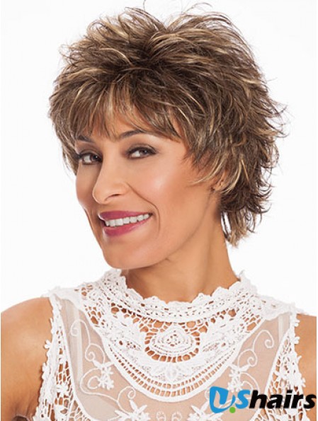 Wavy Layered 8 inch Modern Short Wigs