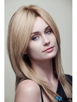 Straight Amazing 16 inch Blonde Layered Long Wigs