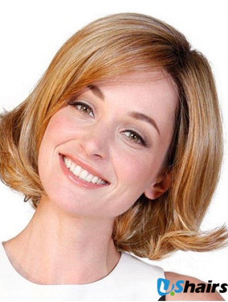 Synthetic Bobs Auburn Wavy 10 inch Women Wig Medium