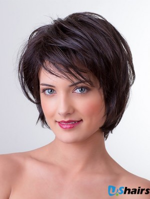 Straight Medium Synthetic Women Wigs UK 