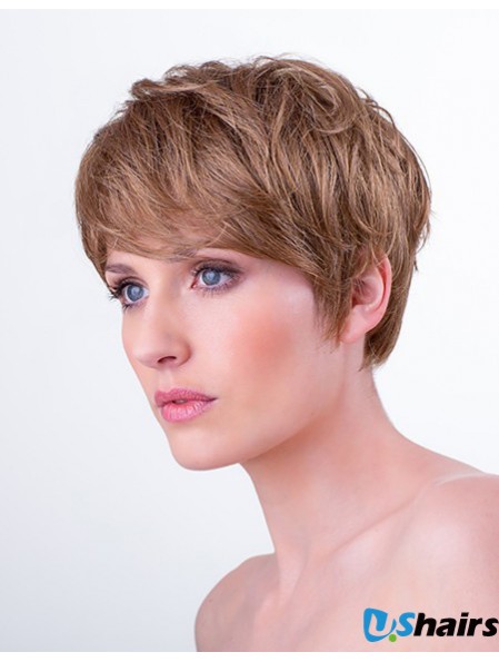 Synthetic Monofilament 6 inch Boycuts Straight Auburn Short Hairstyles