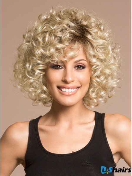 Blonde Synthetic Wigs For Women With Bangs