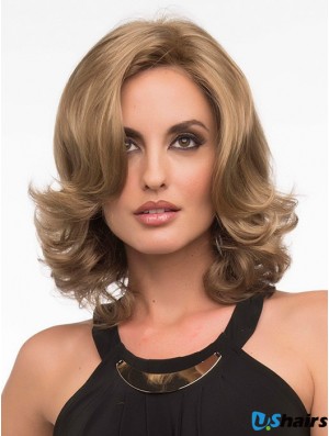 Wavy Blonde Exquisite Shoulder Length Classic Wigs