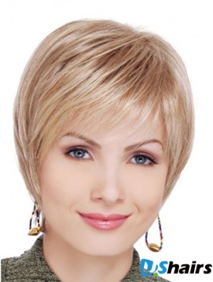 Best Blonde Short Straight Layered Lace Front Wigs