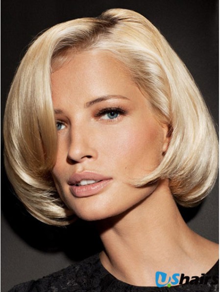 Lace Front Chin Length Straight Blonde Exquisite Bob Wigs