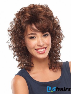 Curly Auburn Soft Shoulder Length Classic Wigs