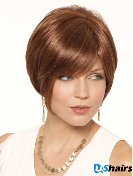 Short Auburn Cheapest 6 inch Straight Bob Wigs