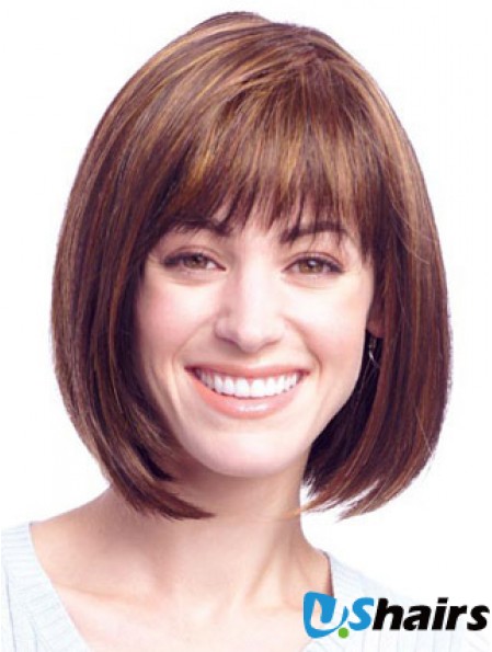 Lace Front Chin Length Straight Auburn Amazing Bob Wigs