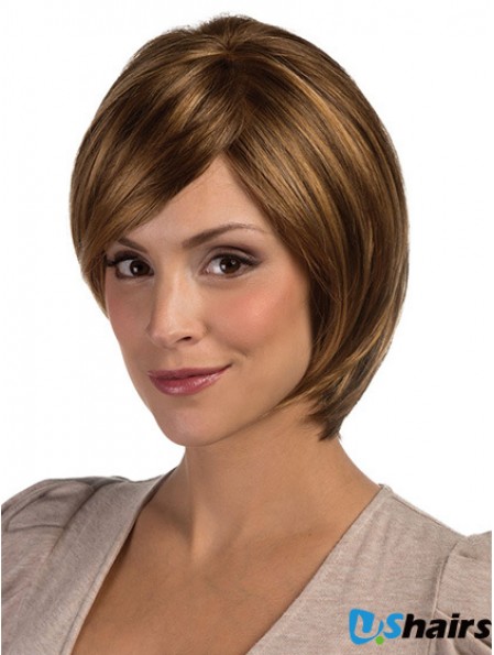 Lace Front Chin Length Straight Brown Perfect Bob Wigs