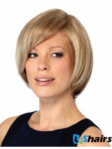 10 inch New Straight Bobs Blonde Short Wigs