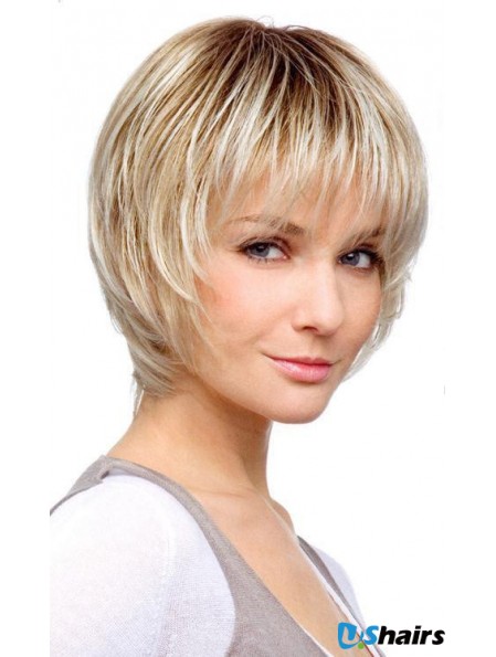 Chin Length Blonde Suitable 10 inch Straight Bob Wigs