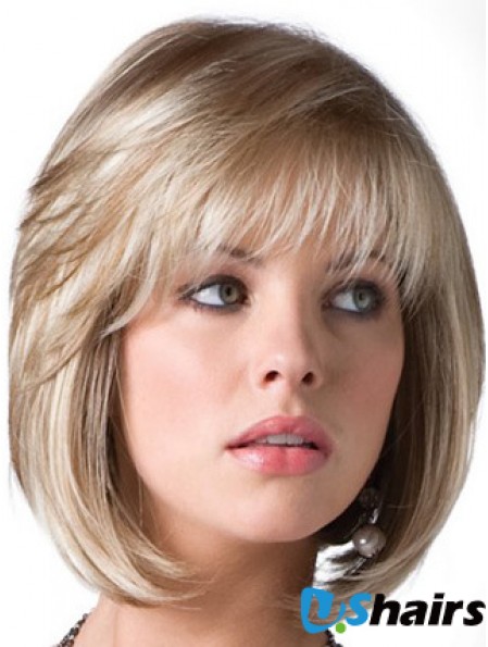 Blonde Capless Synthetic Bob Wigs UK Sale