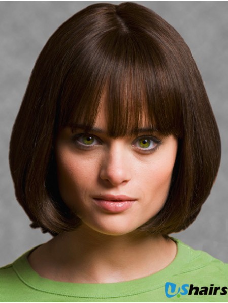 Synthetic Wigs Bob UK Capless Brown Color