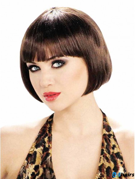 Capless Short Straight Brown Beautiful Bob Wigs