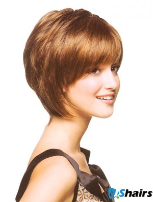 Capless Chin Length Straight Auburn Incredible Bob Wigs