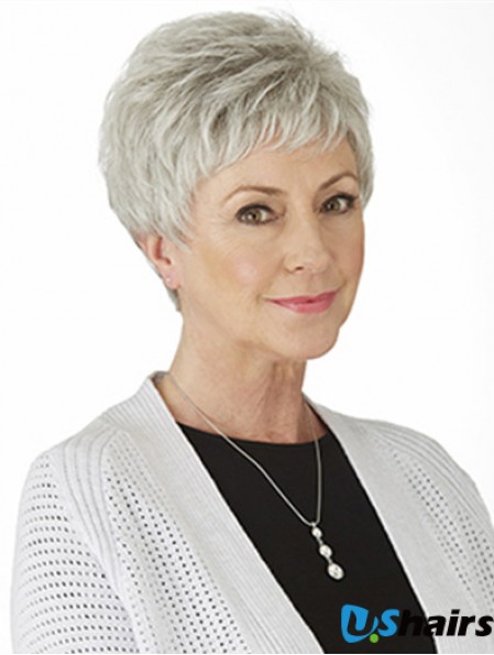 Grey Straight Wigs Synthetic Short Online