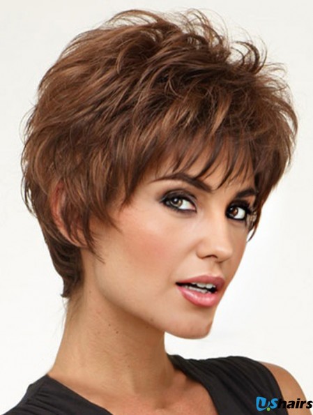 Cheap Ladies Wigs UK Auburn Color Cropped Length Capless Boycuts