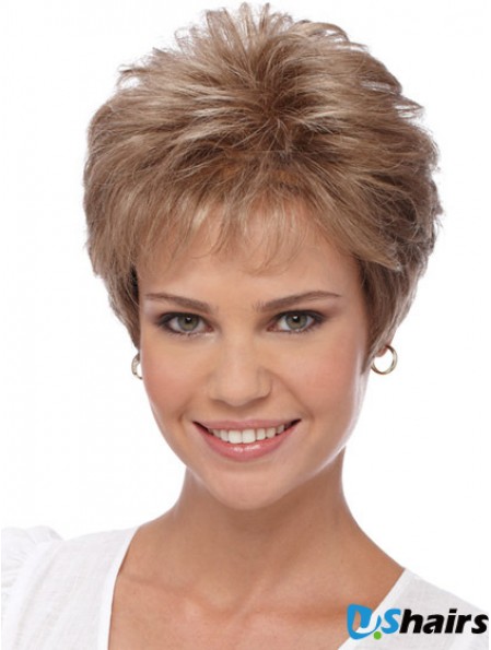 Short Wigs For Women With Capless Boycuts Cropped Length Wavy Style