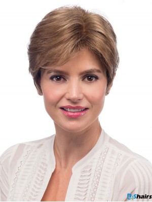 Blonde Lace Front Wigs Short Length Layered Cut Wavy Style