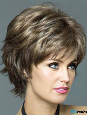 Cheap Wigs Online Blonde Color Short Length Wavy Style