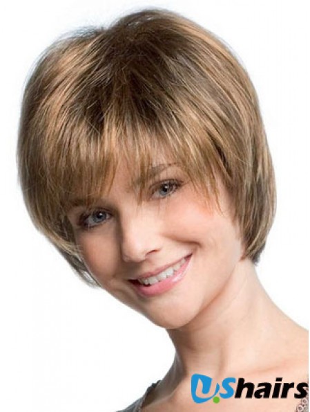 Bobs Straight Blonde Capless Sassy Short Wigs