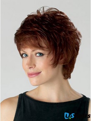 Wavy Layered Short Convenient Auburn Synthetic Wigs