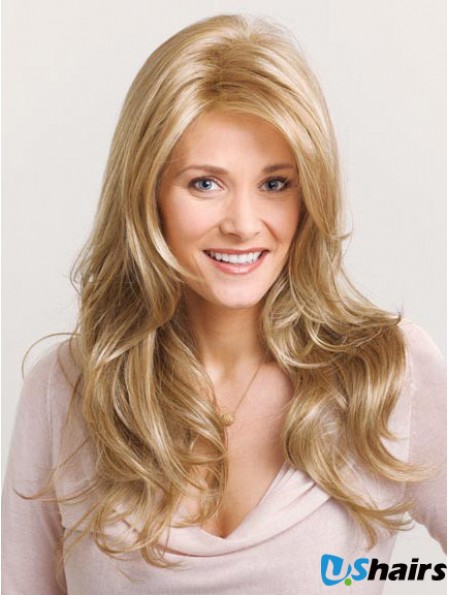 Incredible Blonde Wavy Layered Capless Long Wigs