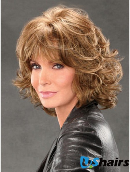 Brown Human Wigs With Bangs Lace Front 