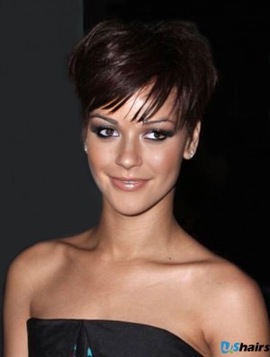 Synthetic Wigs Boycuts Cropped Auburn