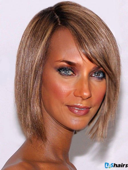 Chin Length Straight Lace Front Brown 10 inch Style Iman Wigs