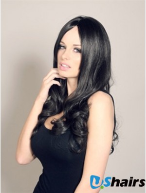 Fabulous Black Long Wavy 20 inch Without Bangs Jessica Wright Wigs