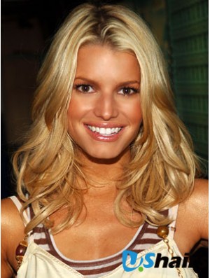 16 inch Good Blonde Long Wavy Layered Jessica Simpson Wigs