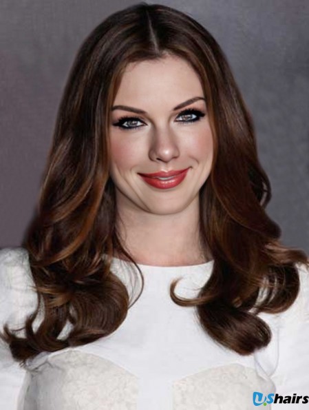 Auburn Long Wavy Without Bangs Capless 22 inch  Wigs