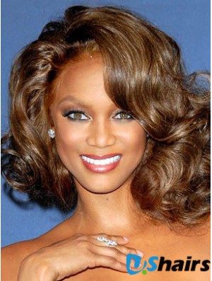 Brown Wavy Without Bangs Lace Front 12 inch Fabulous Tyra Banks Wigs