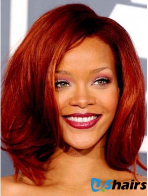 Red Wavy Without Bangs Lace Front 12 inch New  Wigs