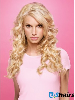 Wavy Lace Front Layered Long Blonde Popular Jessica Simpson Wigs