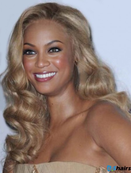 Blonde Wavy Without Bangs Lace Front 18 inch Incredible Tyra Banks Wigs