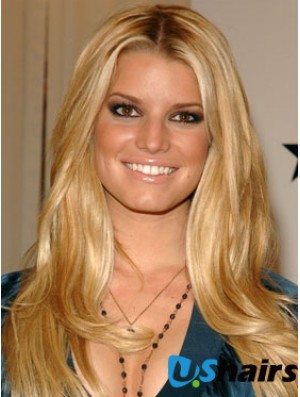 18 inch Exquisite Blonde Long Wavy Layered Jessica Simpson Wigs