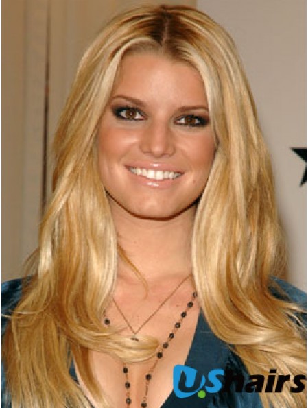 18 inch Exquisite Blonde Long Wavy Layered Jessica Simpson Wigs