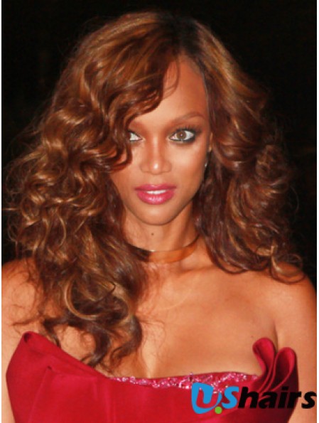 Auburn Curly Without Bangs Lace Front 18 inch Great Tyra Banks Wigs