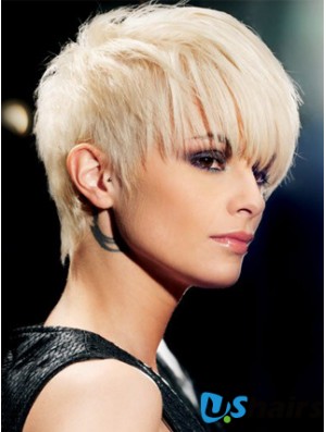 The Wig Store Plattinum Color Capless Short Length Boycuts