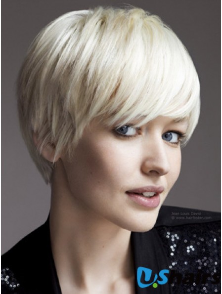 Monofilament Grey Short Straight 8 inch Soft Fashion Wigs