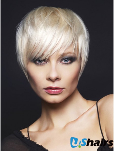 Monofilament Boycuts Short Straight 8 inch Top Fashion Wigs